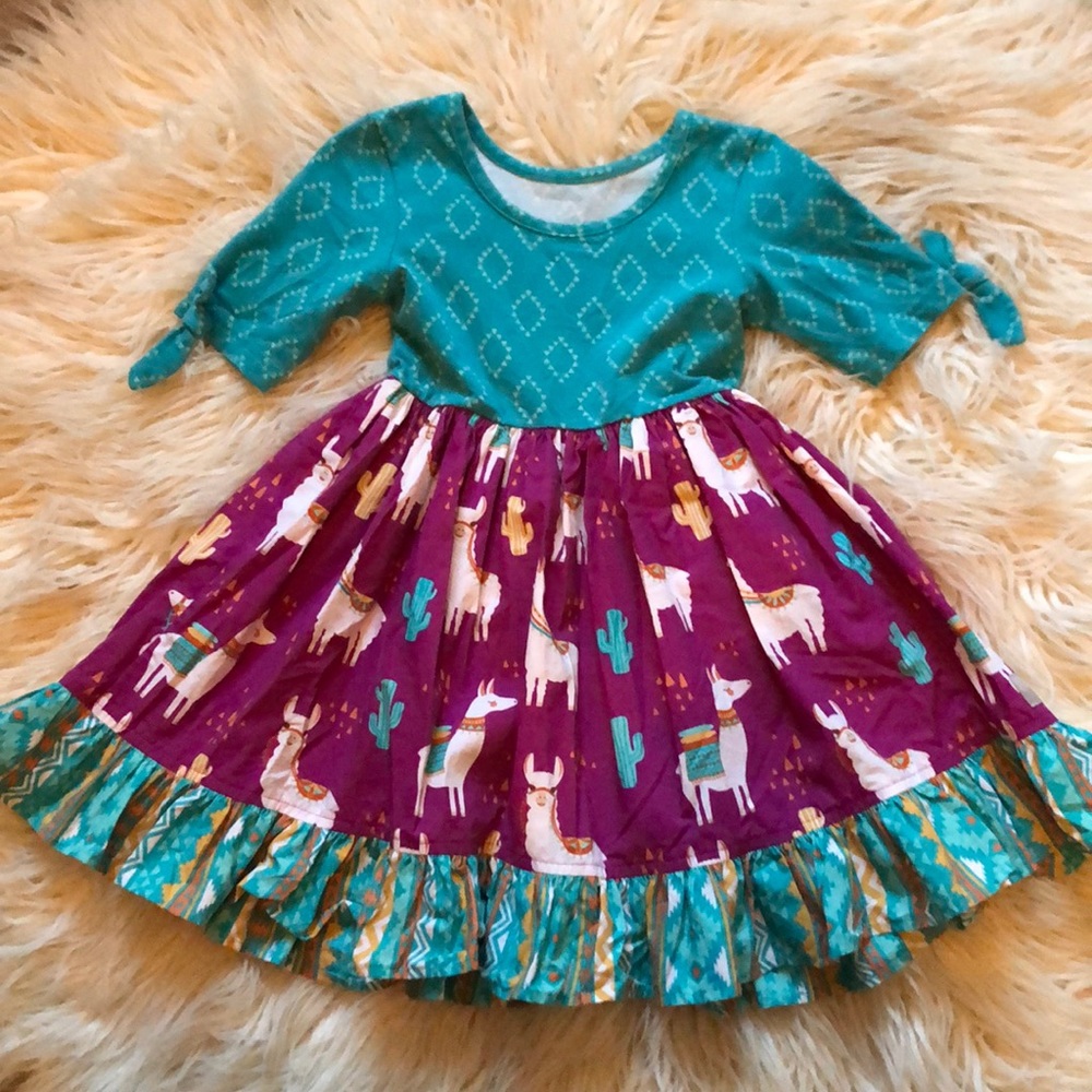 Eleanor Rose Llama Rama Dress 3/4